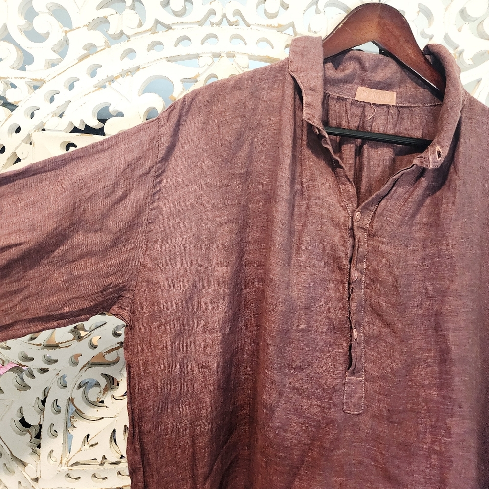 CP SHADES LINI TWILL MULBERRY SHIRTDRESS FRONT BUTTON LONG SLEEVE - Picture 11 of 13